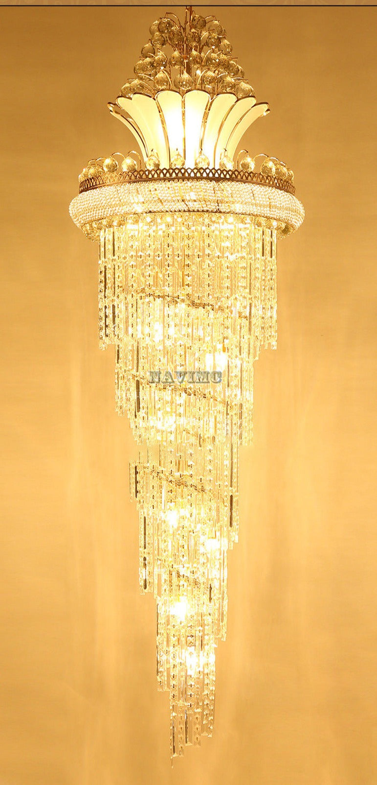 Chandelier Gold Imperial Crystal Hanging Pendant Lamp European Lighting Chandeliers