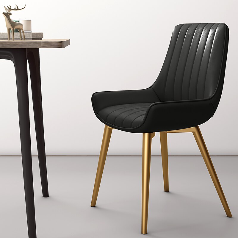 Round Chairs Modern Minimalist Dining Chairs Nordic Light Leather Round Chairs