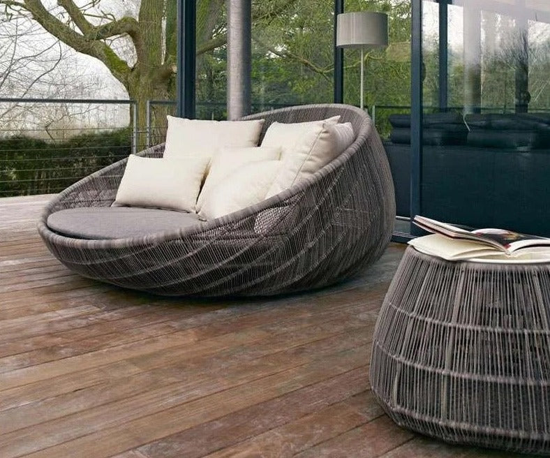 Outdoor Furniture Set Balcony Garden Leisure Round Rattan Sofa Couch