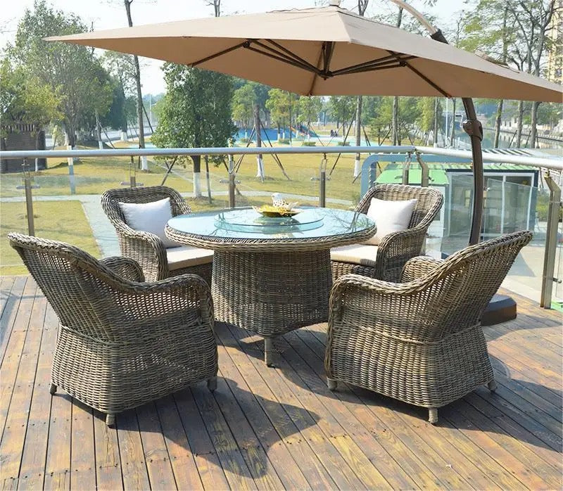 Outdoor Furniture Set Luxury Backyard Balcony Rattan Furniture Garden Sets