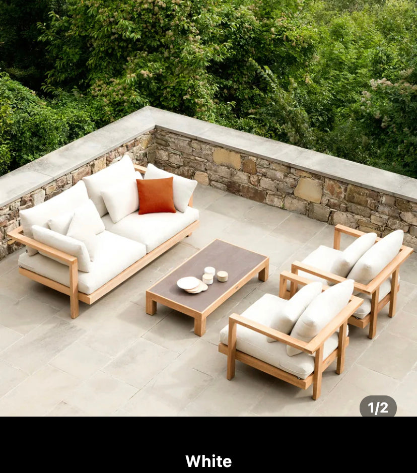 Ensemble de meubles d'extérieur canapés sectionnels d'extérieur modernes en bois de teck