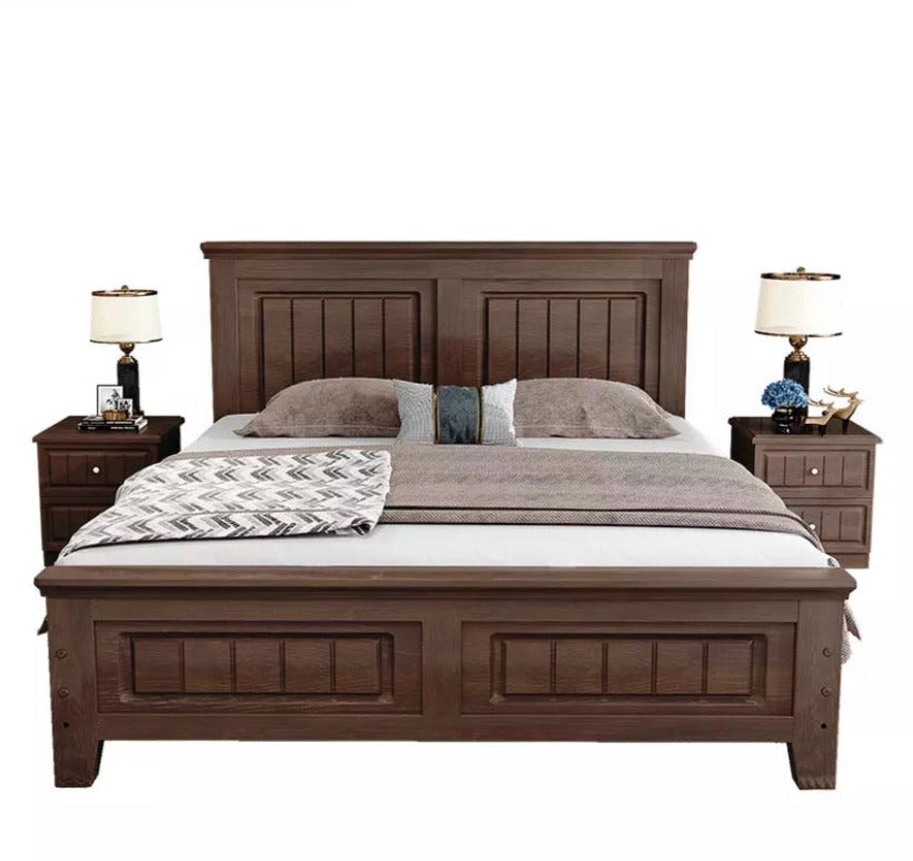 Double Beds Set Modern Wood Bed Solid Wood Schlafzimmer Bett Set 