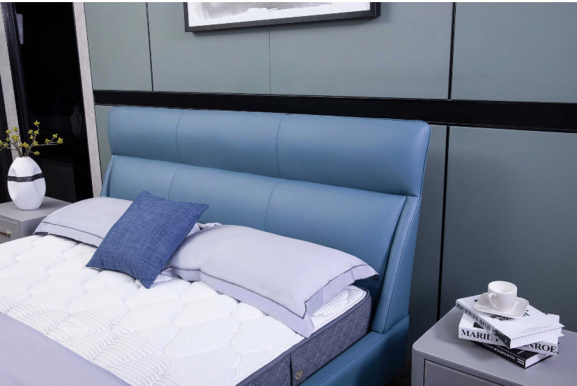 Juego de cama doble estilo europeo juegos de dormitorio de alta calidad muebles modernos de madera maciza Betten 
