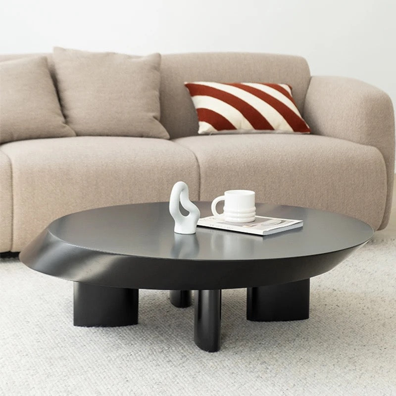 Meubles design scandinave salon table basse ronde en bois 