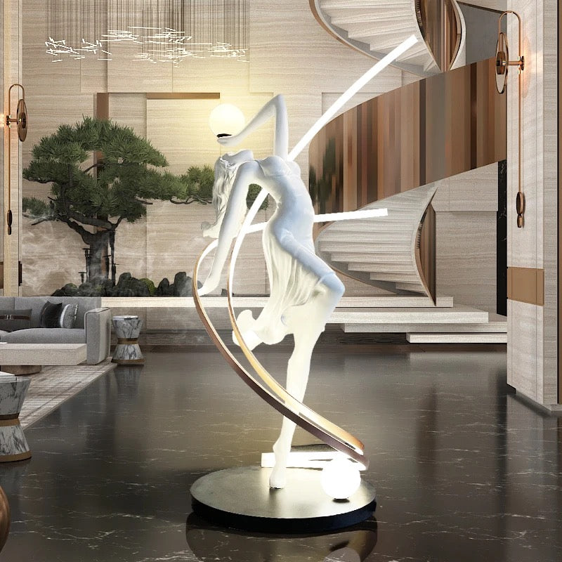 Floor Lamp Postmodern Sculpture Design Human Body Art Floor Lamps