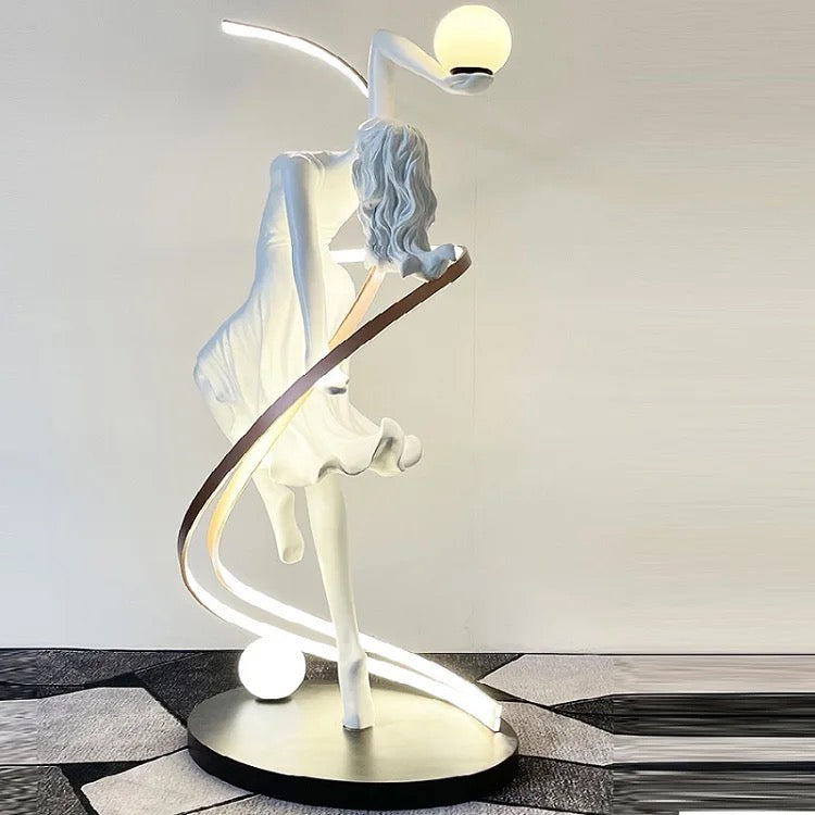 Floor Lamp Postmodern Sculpture Design Human Body Art Floor Lamps