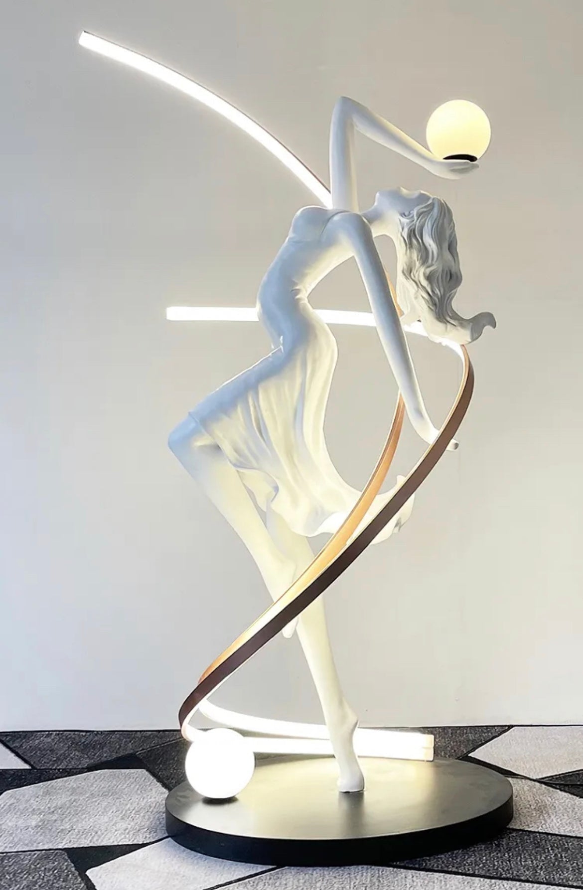 Floor Lamp Postmodern Sculpture Design Human Body Art Floor Lamps