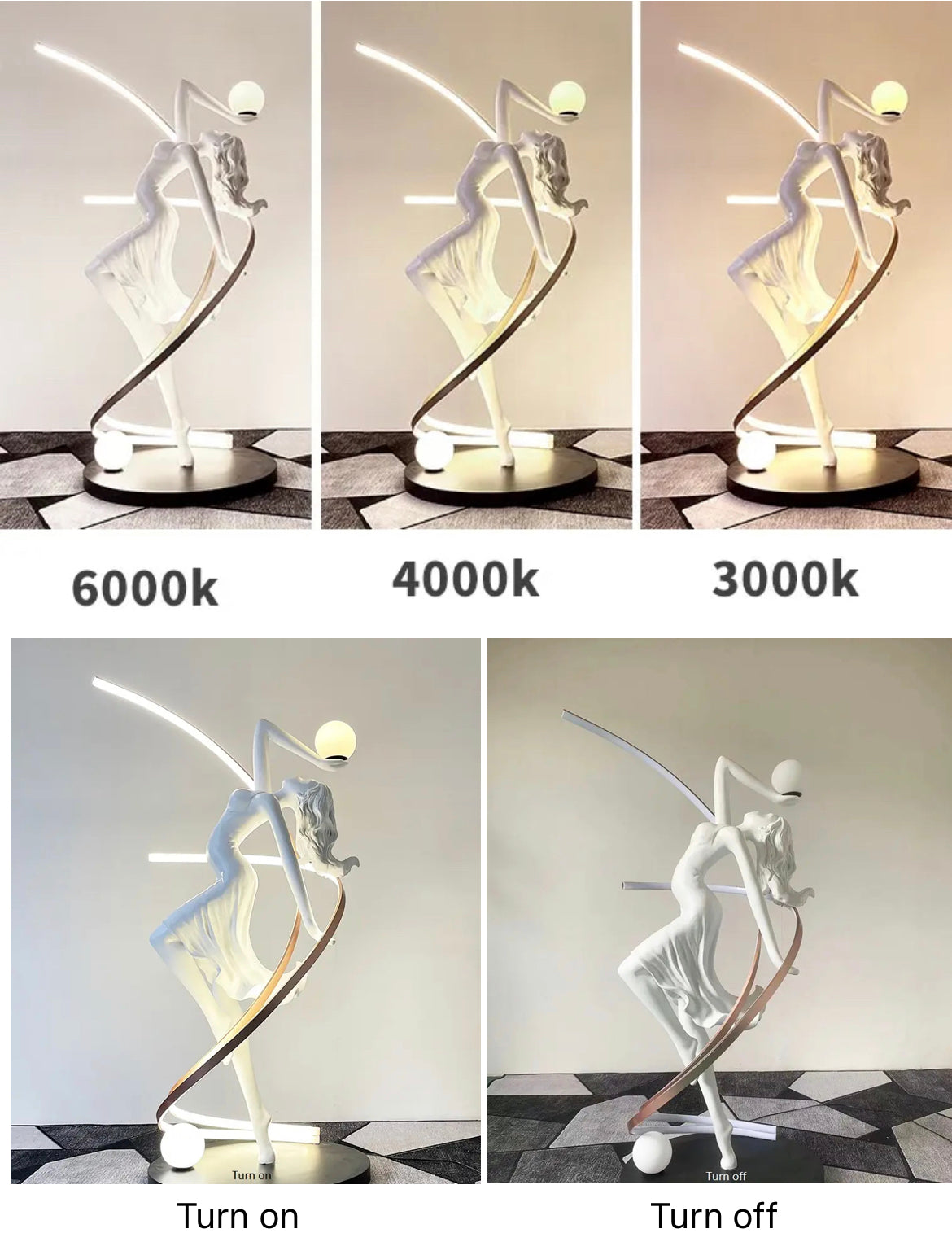 Floor Lamp Postmodern Sculpture Design Human Body Art Floor Lamps