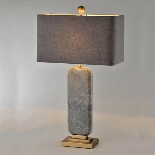 Table Lamps Art Antique Concrete Stone Base Lighting Desk Lamp