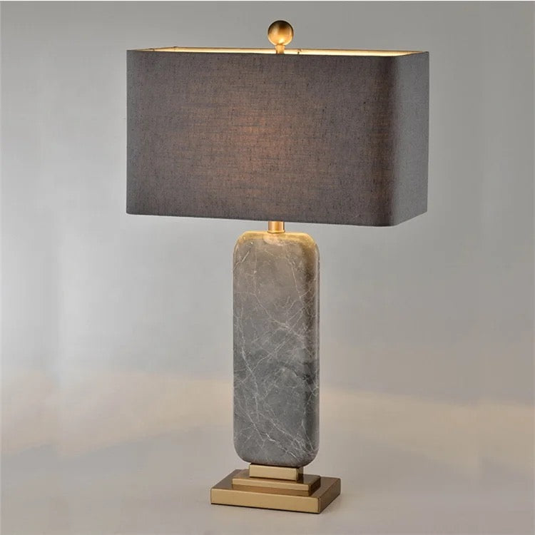 Lámpara de mesa Art Lámparas de escritorio con base de piedra de hormigón antiguo 