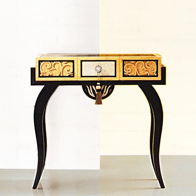 Fauteuil de luxe en bois sculpté néoclassique avec ailes d'ange dorées, chaises en velours Royal 