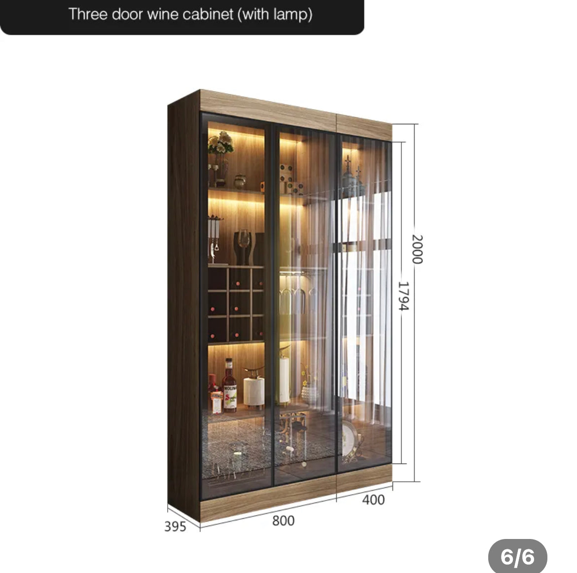 Cabinet Living Room Glass Display Cabinet Modern Minimalist Wooden Wine Cabinet With Light