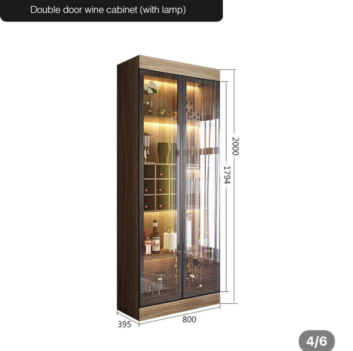 Cabinet Living Room Glass Display Cabinet Modern Minimalist Wooden Wine Cabinet With Light