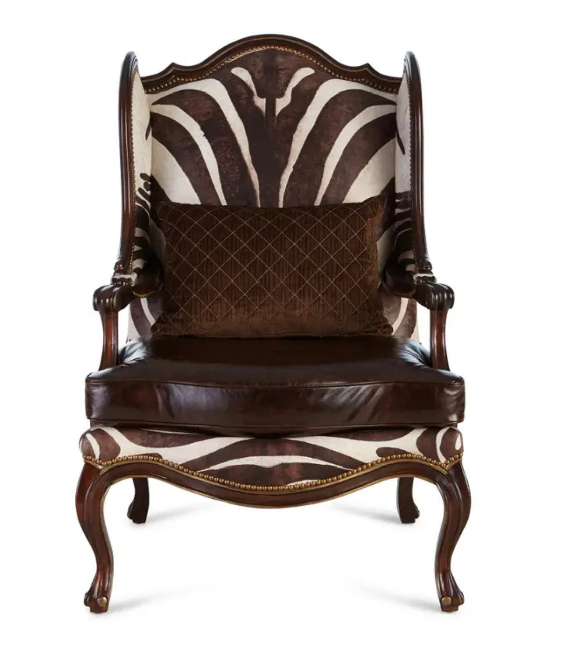Arm Chair Italian High Quality Zebra Print Living Room Accent Upholstered Leather Chairs
