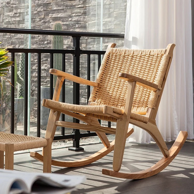 Rocking Chair Bois Massif Bamboo Chair Modern Living Room Rattan Furniture