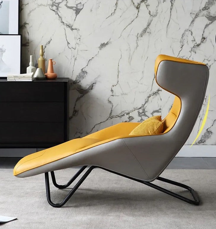 Wing Chair Nordic Style Modern Living Room Designer Leisure Leather Lounge Chairs
