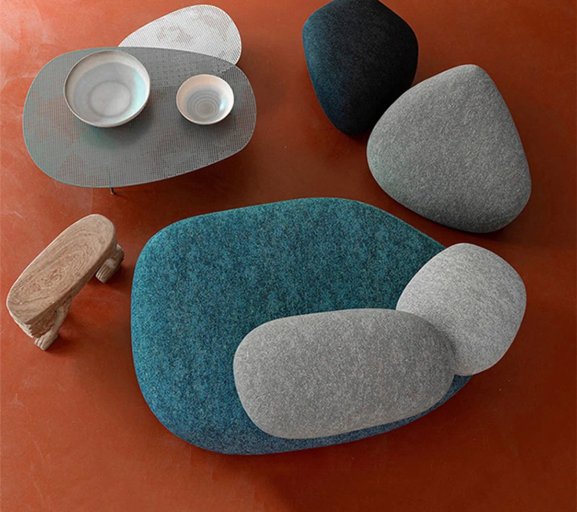 New Design Sofa Unique Stone Shape Living Waiting Room Fabric Sofas