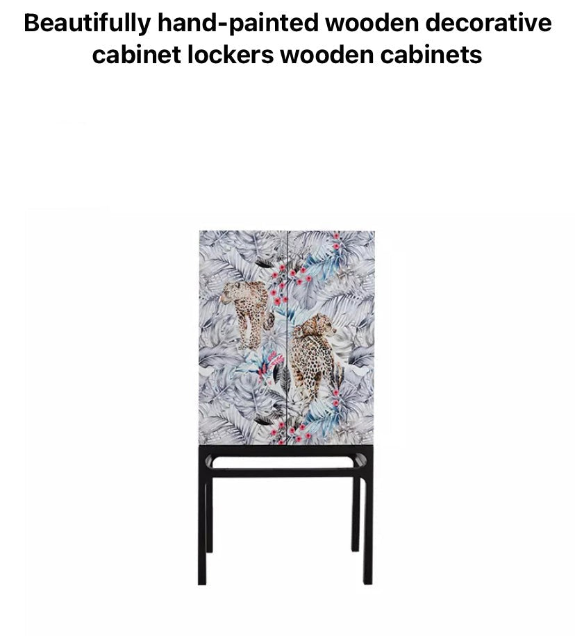 Luxury Cabinets Hand-painted Wooden Decorative Cabinet Luxusschränke Wooden Cabinets