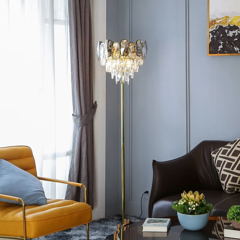 Lámpara de pared Luces de cristal doradas de lujo para interiores Lámparas de pared de diseño moderno 