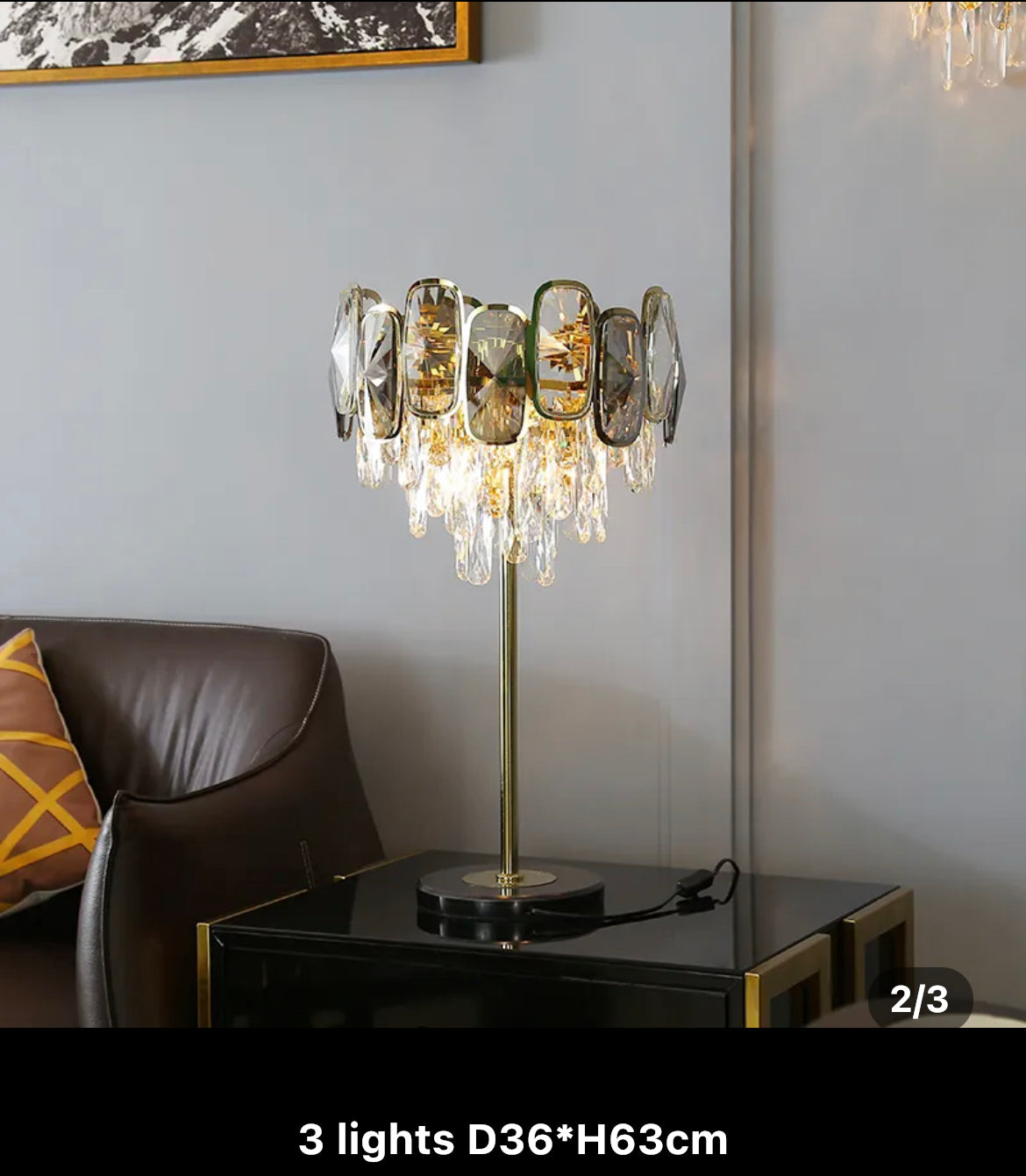 Floor Lamp Indoor Fancy Gold Crystal Lights Modern Design Floor Lamps