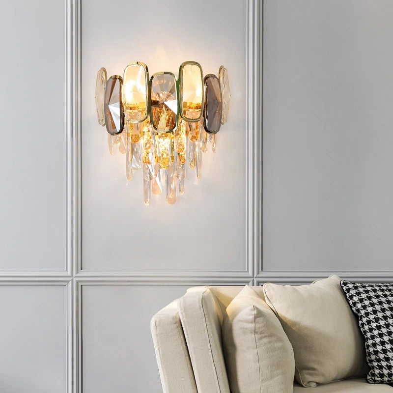 Floor Lamp Indoor Fancy Gold Crystal Lights Modern Design Floor Lamps