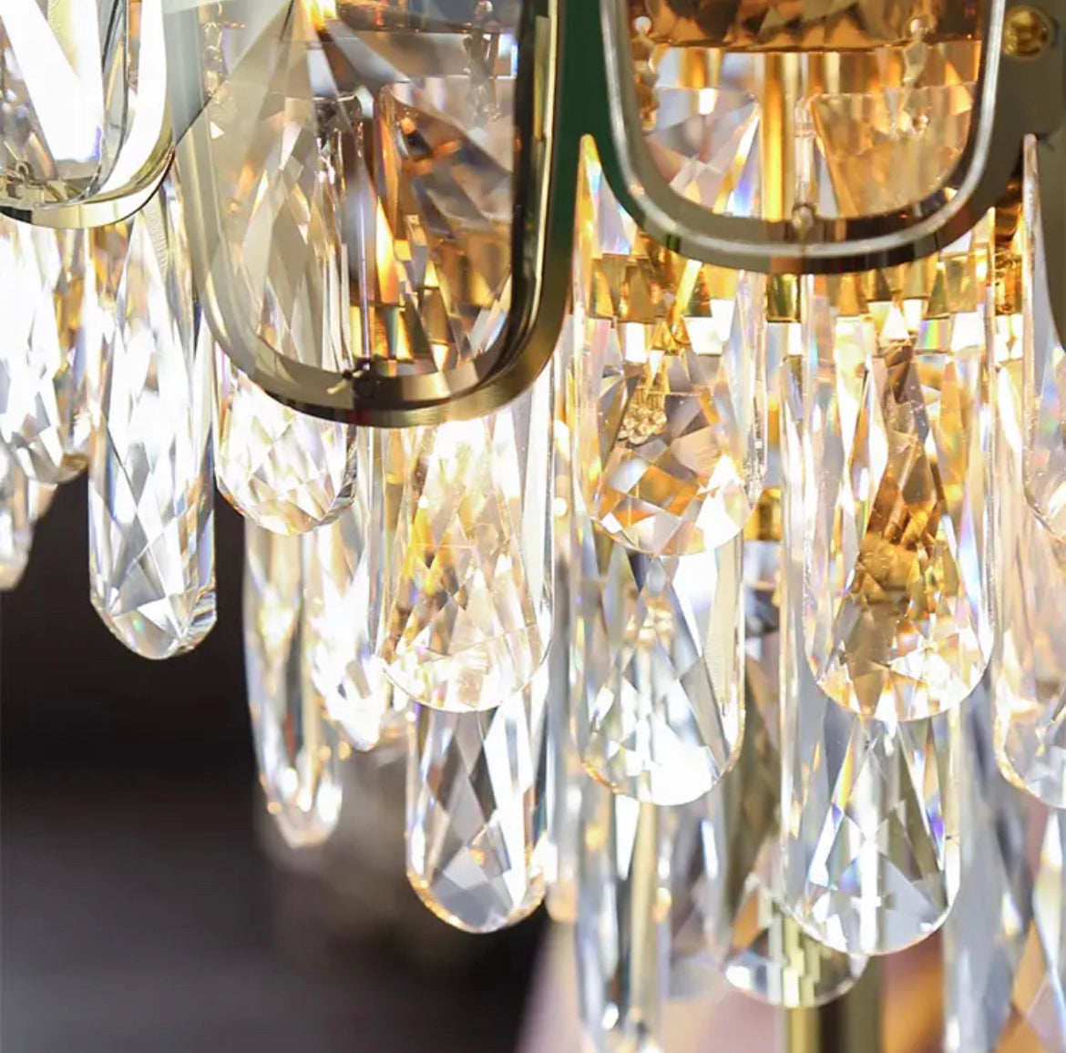 Lámpara de pie Luces de cristal doradas de lujo para interiores Lámparas de pie de diseño moderno 