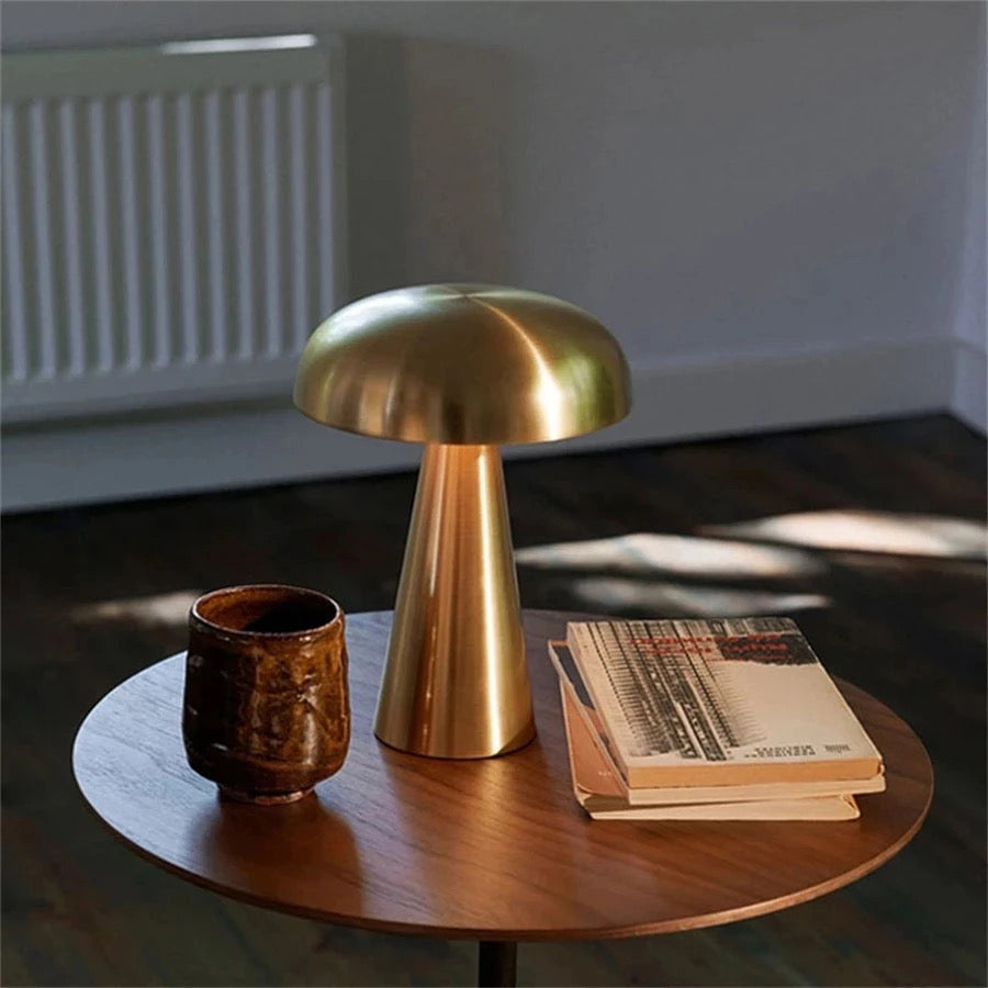 Lámpara de mesa Lámparas de mesa con forma de seta vintage Led creativas clásicas 