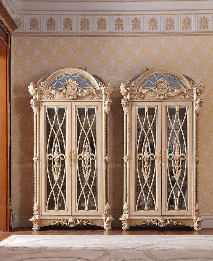 Baroque Italian Bedroom Furniture Sets Princess Style Dresser Set