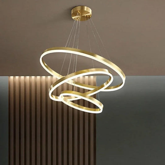 Pendant Light Led Circle Style Copper Acrylic Modern Nordic Pendant Lights