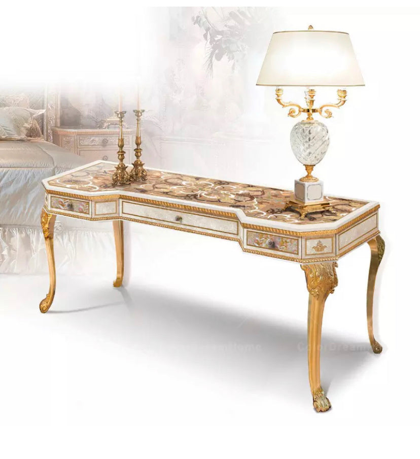 Baroque Style Furniture Cabinets French Luxury Bedroom Sets Wood With Glass Dresser