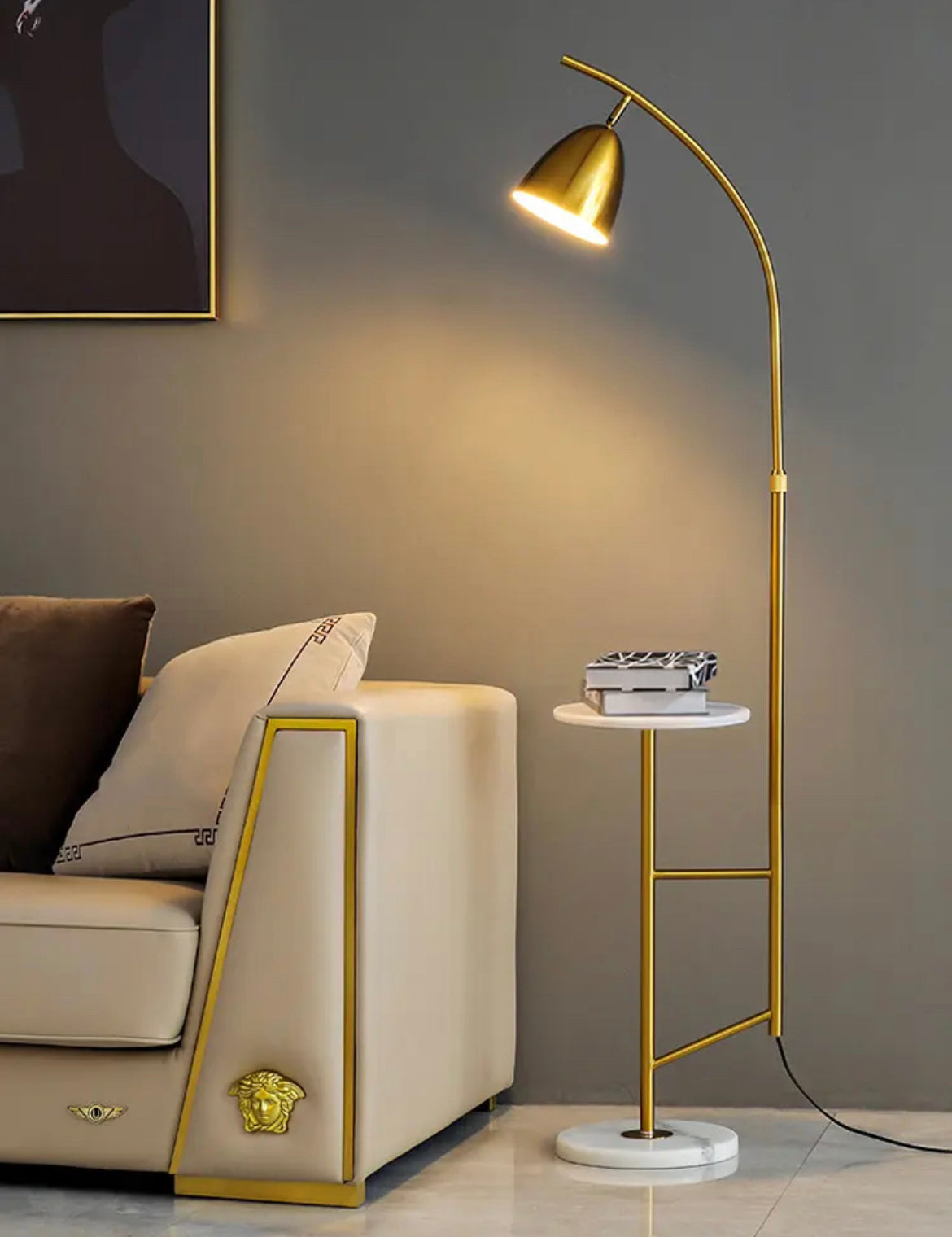 Floor Lamp Modern Design Marble Tabletop Standing Floor Lamps