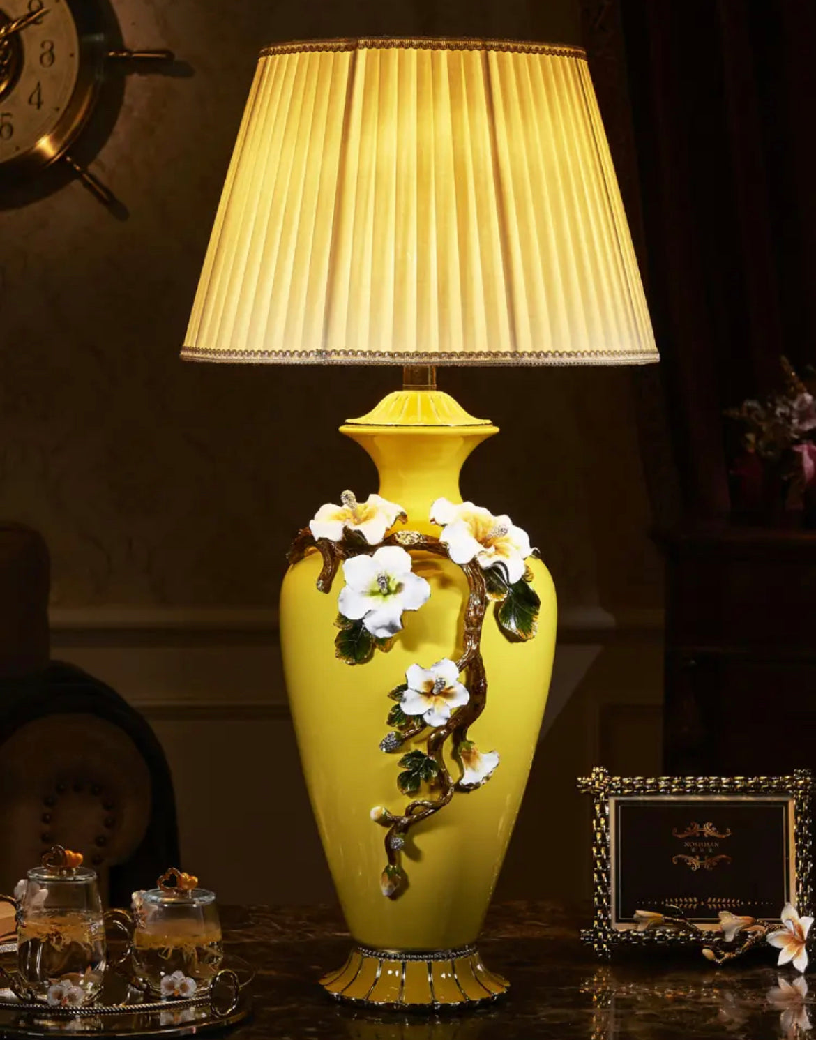 Table Lamp Designer Decorative Shades Ceramic Enamel Vintage Table Lamps 