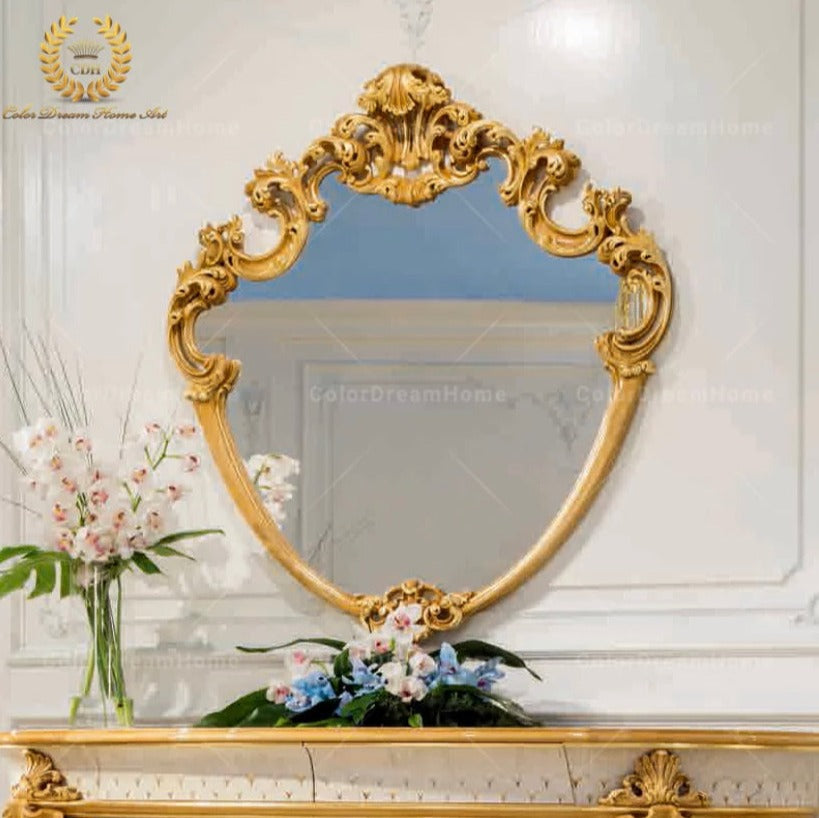 Luxury Furniture Cabinets Italian Baroque Style Furniture Cabinet With Mirror Luxury Gold Kabinett