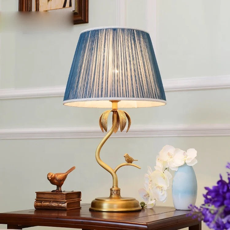 Floor Lamps Vintage Copper Luxury Flower or Birds Table Lamp and Floor Lamp