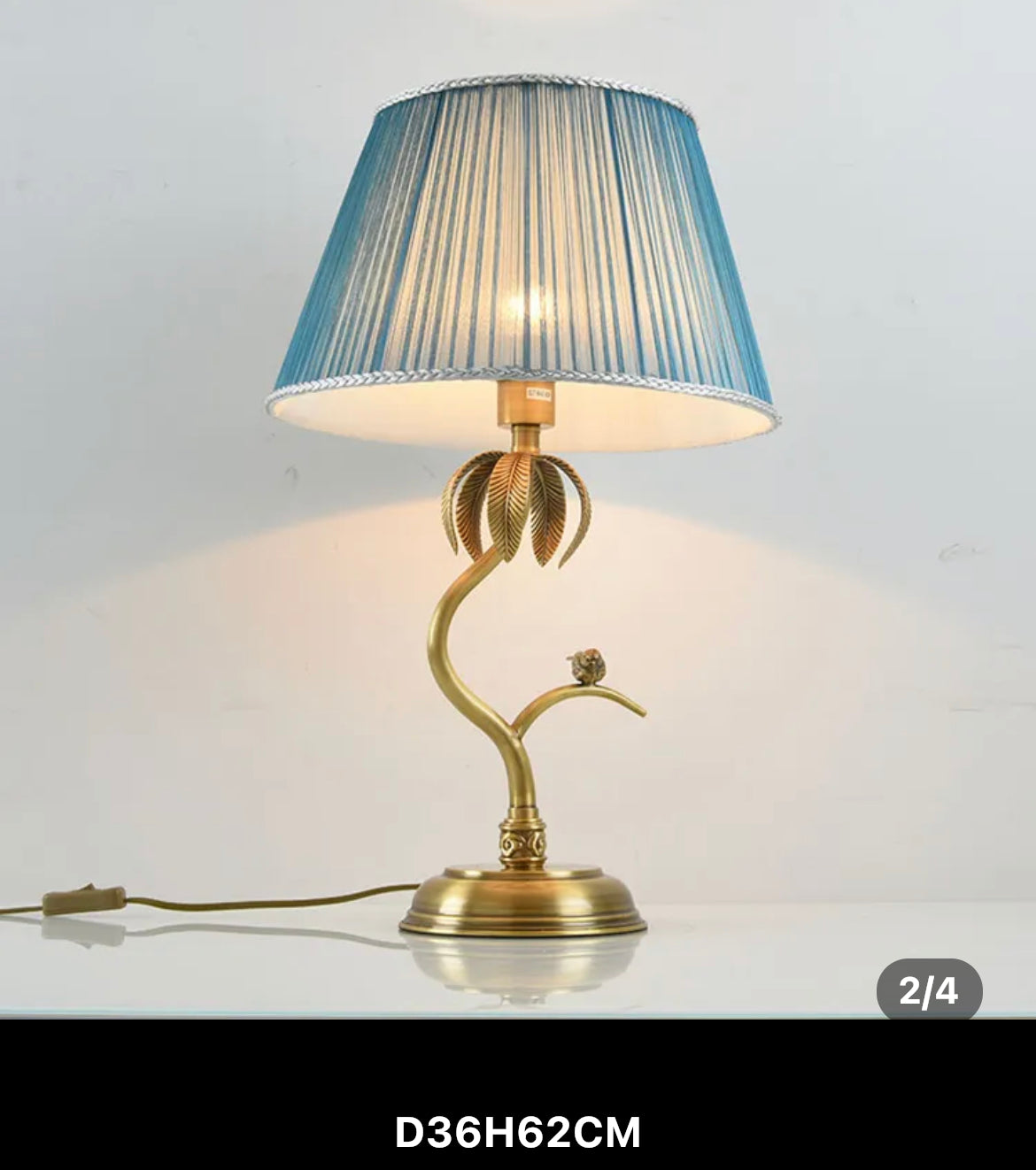 Floor Lamps Vintage Copper Luxury Flower or Birds Table Lamp and Floor Lamp