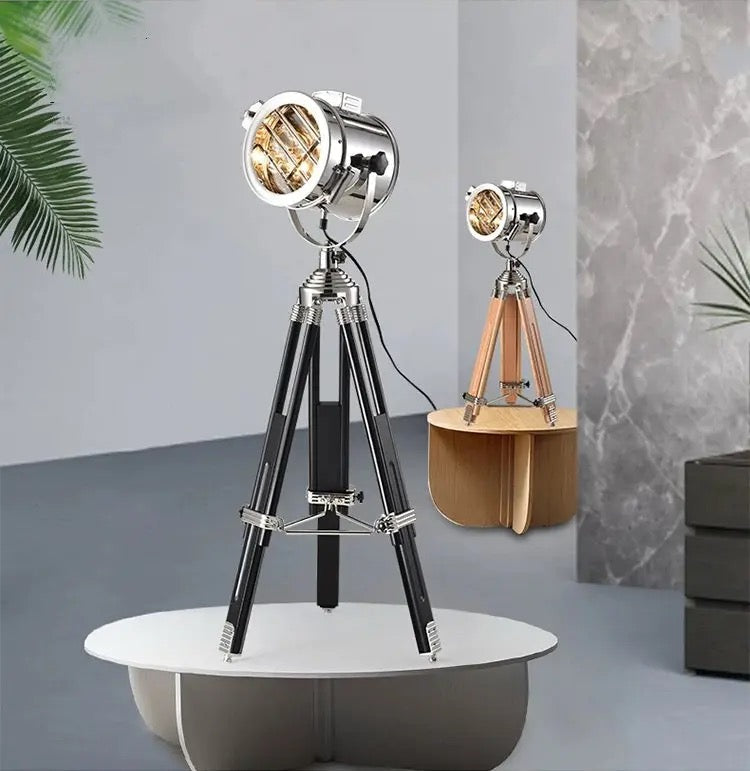 Lights Lamp Shades Stainless Steel Tripod Design Table Lamp