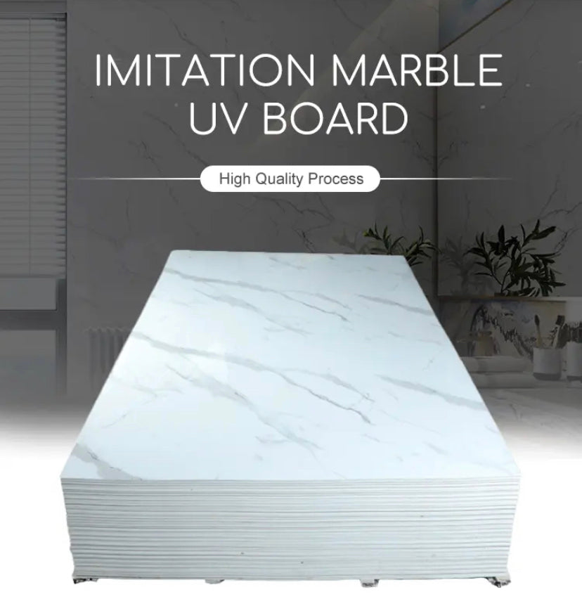 Wall Panel Marble Plastic Sheet 3D PVC Panel Easy To Install High Glossy 3D UV Wall Panels