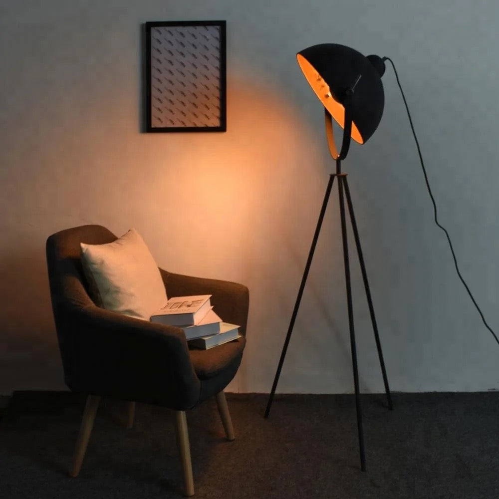 Nordic Modern Decorative Floor Lamp Tripod Standing Dome Shape Light