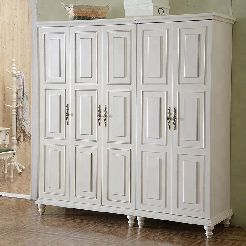 Wardrobe Bedroom Furniture Modern French Design Solid Wood Home Furniture Wardrobe