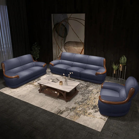 3+2+1 Leather Sofa Living Room European Design Nordic Genuine Leather Furniture L Shape Sofa Set