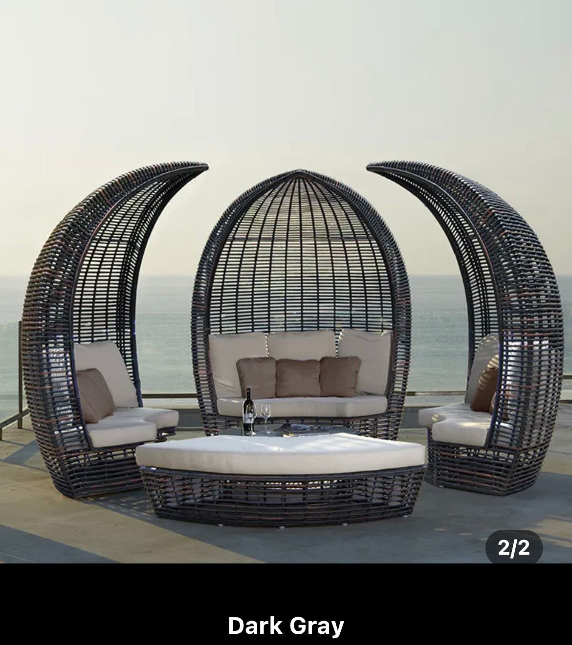 Ensemble de meubles d'extérieur meubles en rotin de haute qualité chaise longue de piscine de jardin