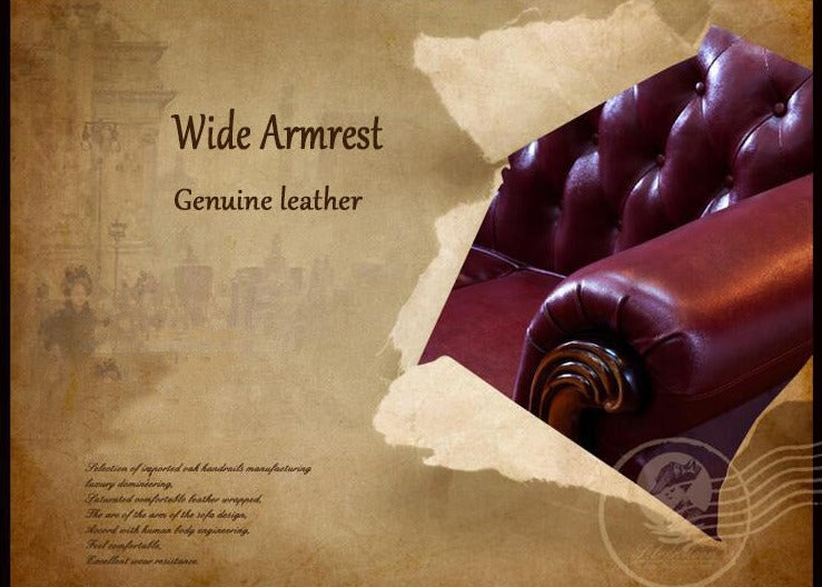 Exclusive High Quality European Antique Living Room Sofa Baroque Design Furniture Genuine Leather Set