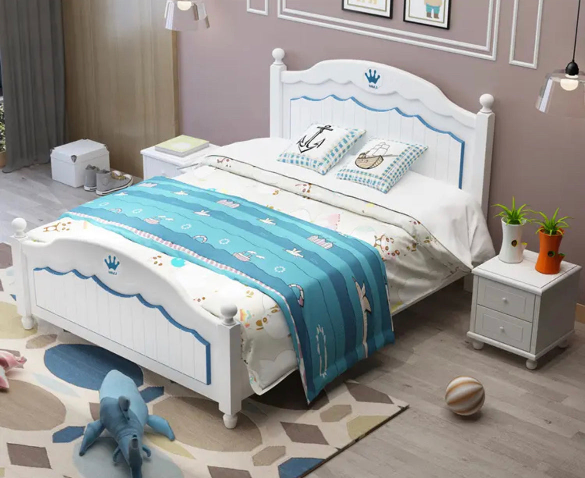 Kids Bed Solid Wood Luxury Bedroom Furniture Set Children Bed