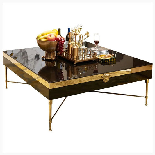 Coffee Table Luxury Golden Stainless sSteel European Style Medusa Coffee Tables