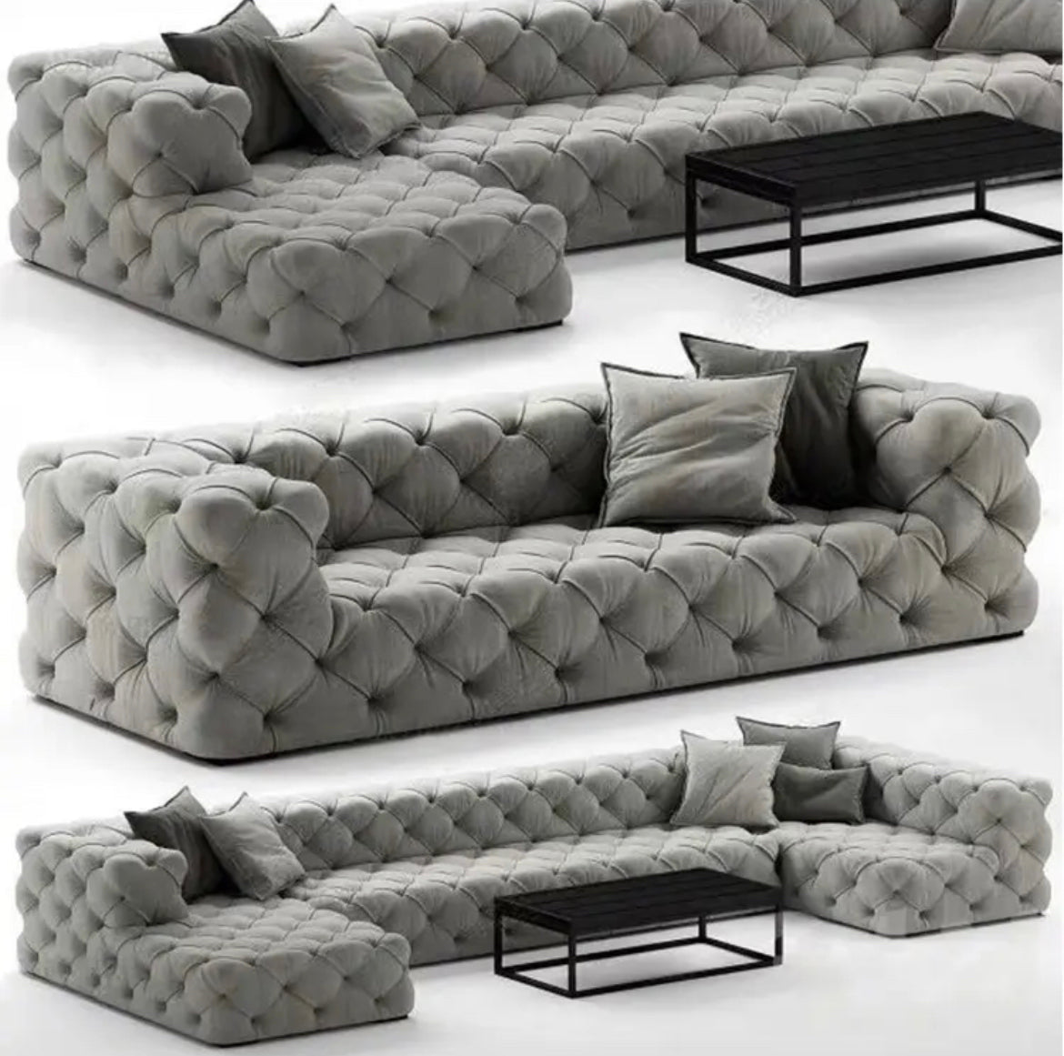 Sofa Modern Luxury Living Room Furniture U Shaped Sectional Sofas