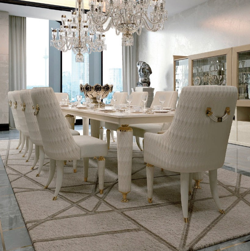 Table à manger Design de luxe ensemble de table à manger Antique italienne ensemble Esstisch 