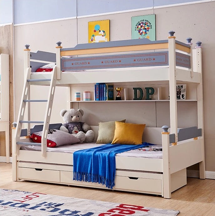 Children's Bedroom Furniture Set Youth Bunk Bed With Storage Kids Complete Bedroom