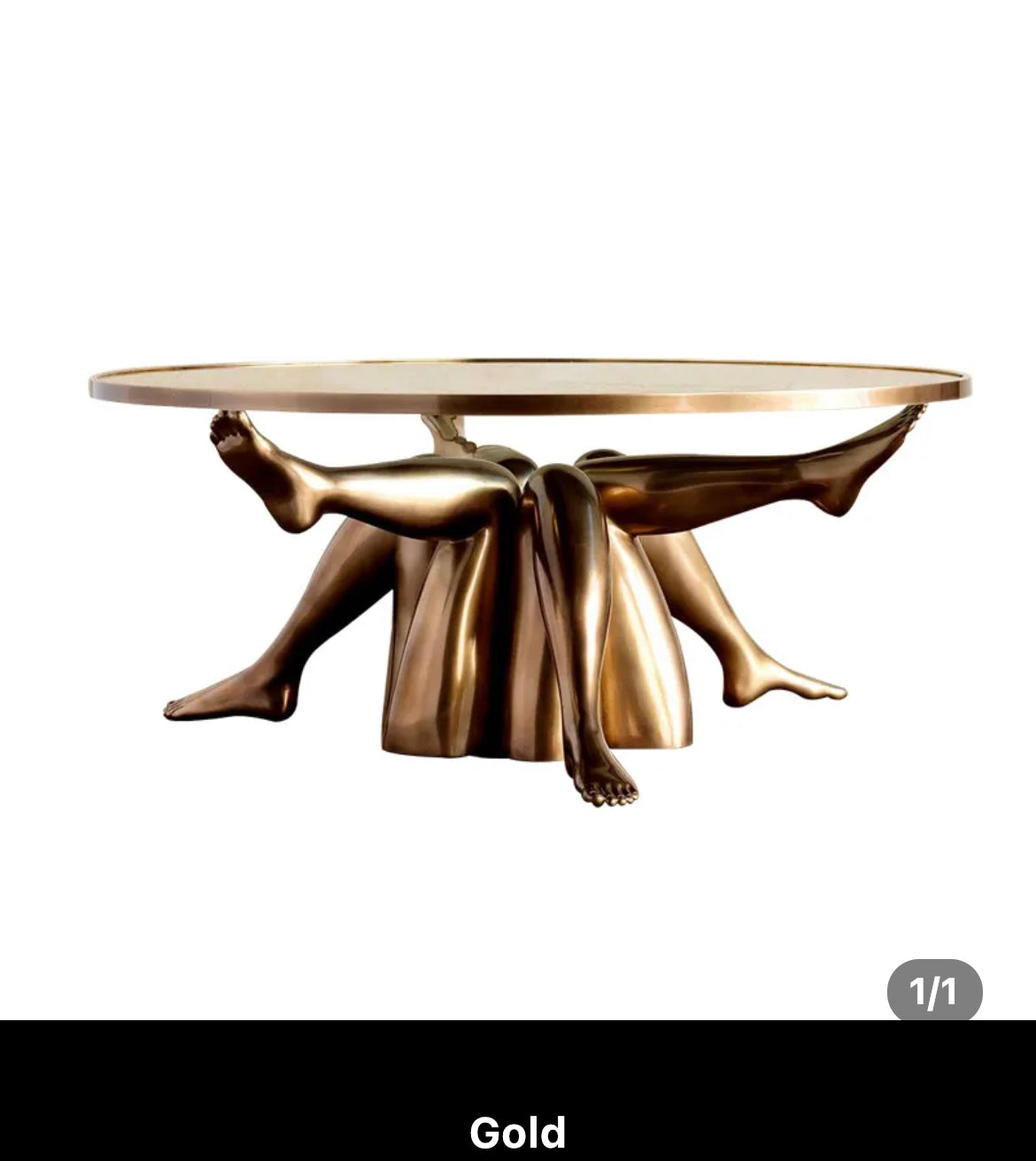 Art Glass Center Table Living Room Unique Nordic Design Coffee Table Glass Top Golden Legs Table 