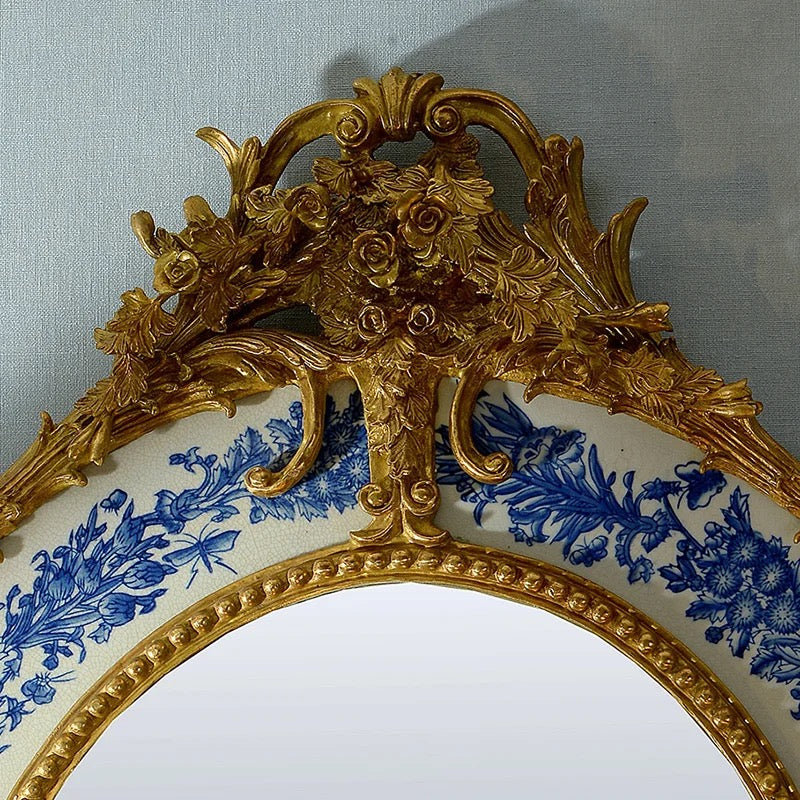 Mirror French Handmade Baroque Style Home Furniture Antique Luxury Decorative Copper Wall Mirror