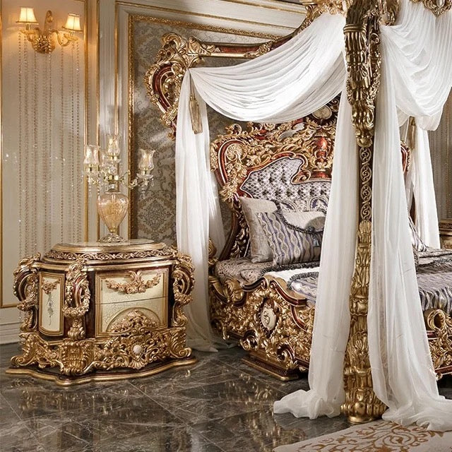 Luxury king size on sale canopy bedroom sets